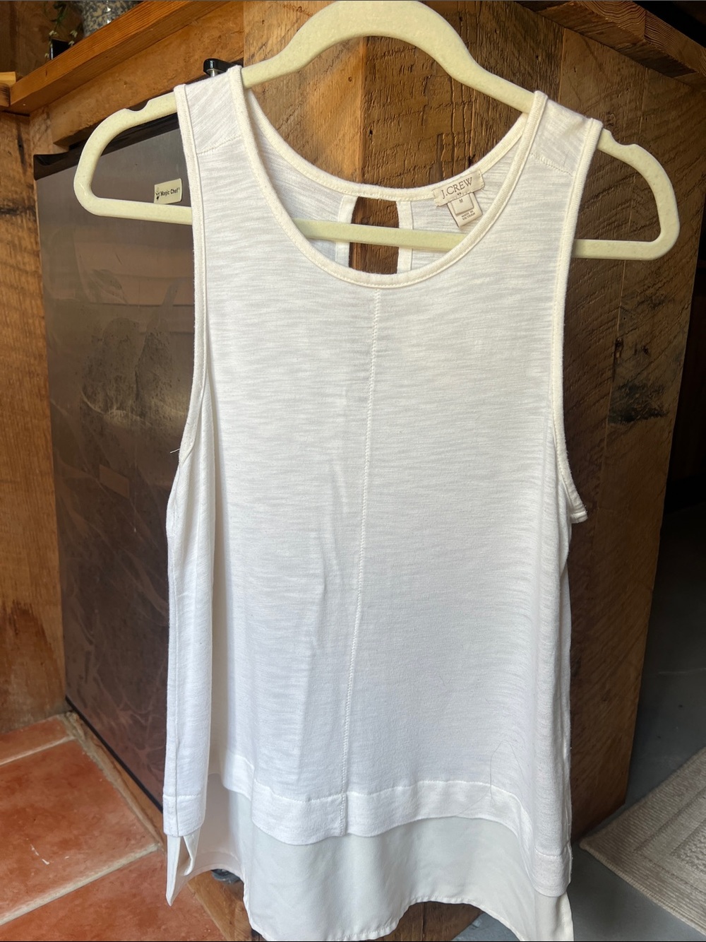 J. Crew Cream Layered Sleeveless Tank